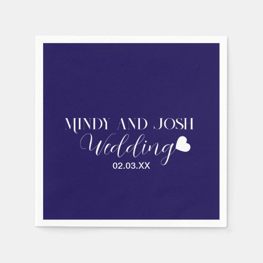 Elegant Script floating heart Serviette (Vorderseite)