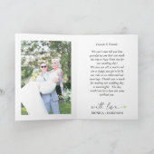 Elegant Script Folded Wedding Thank You Card Dankeskarte (Innenseite)