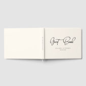 Elegant, Script Font Beige Wedding  Gästebuch (Voll)