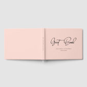 Elegant Script Font Blush Pink Wedding Gästebuch (Voll)
