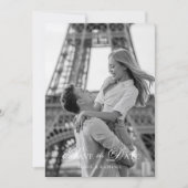 Elegant Script Font Photo Save the Date (Vorderseite)