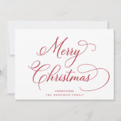 Elegant Script Frohe Weihnachten (Vorderseite)
