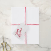 Elegant Script Frohe Weihnachten Geschenkanhänger (Mit Garn)