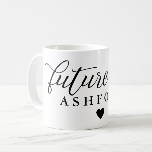 Elegant Script Future Mrs. Kaffeetasse (Vorderseite Links)