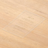 Elegant Script Gold Monogram Acryleinladungen (Ablage )