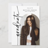 Elegant Script Grad Arch Photo Collage Graduation Einladung (Vorderseite)