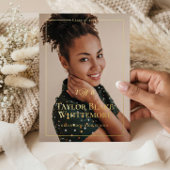 Elegant Script Grad Photo Collage Graduation Party Folieneinladung