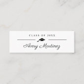 Elegant Script Graduate Cap Name Card Telefonnummerkarte (Vorderseite)