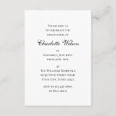 Elegant Script Graduation Party Photo Invitation  Begleitkarte (Vorderseite)