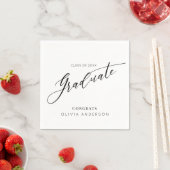 Elegant Script Graduation Party Serviette (Beispiel)