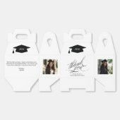 Elegant Script Graduation Thank You Photo Geschenkschachtel (Ungeklappt)