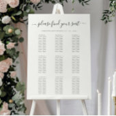 Elegant Script  Guest List Wedding Seating Chart Poster