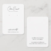 Elegant Script Heart Logo display holder Visitenkarte (Vorne/Hinten)