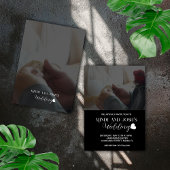 Elegant Script Heart Two Photo  Einladung