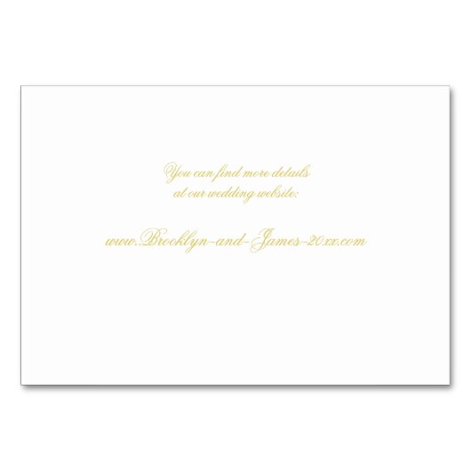 Elegant Script Island Citrus Accommodation Cards Tischnummer (Rückseite)