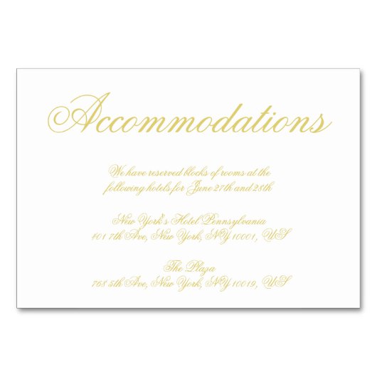 Elegant Script Island Citrus Accommodation Cards Tischnummer (Vorderseite)