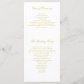 Elegant Script Island Citrus Wedding Programs Programm (Rückseite)