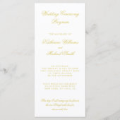 Elegant Script Island Citrus Wedding Programs Programm (Vorderseite)
