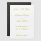 Elegant Script Island Citrus Wedding Save The Date Magneteinladung (Vorne/Hinten)