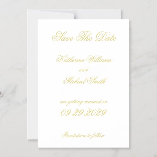 Elegant Script Island Citrus Wedding Save The Date Magneteinladung (Vorderseite)