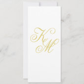 Elegant Script Island Citrus Yellow Wedding Invite Einladung (Rückseite)