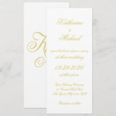Elegant Script Island Citrus Yellow Wedding Invite Einladung (Vorne/Hinten)