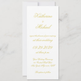 Elegant Script Island Citrus Yellow Wedding Invite Einladung