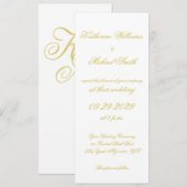 Elegant Script Island Citrus Yellow Wedding Invite Einladung (Vorne/Hinten)
