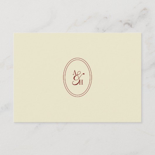 Elegant Script Ivory Cream QR Code Wedding Details Begleitkarte (Rückseite)