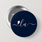 Elegant Script Kamala Harris für Präsident Button (Vorne & Hinten)