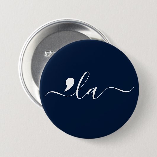 Elegant Script Kamala Harris für Präsident Button (Vorne & Hinten)