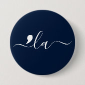 Elegant Script Kamala Harris für Präsident Button (Vorderseite)