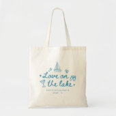 Elegant Script "Liebe am See" Junggesellinnenabsch Tragetasche (Vorne)