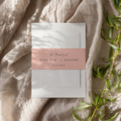 Elegant Script Light Coral Rococo Wedding Einladungsbanderole