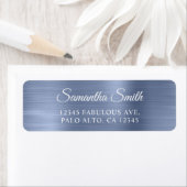 Elegant Script Metallic Dusty Blue (Insitu)