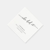 Elegant Script Minimalist Graduation Party Serviette (Ecke)