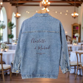 Elegant Script Minimalist Wedding Jeansjacke