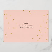 Elegant Script Miss to Mrs. Bridal Shower Gold Folieneinladung (Rückseite)