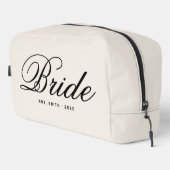 Elegant Script Modern Custom Bride Waschbeutel (Rechte Ecke)