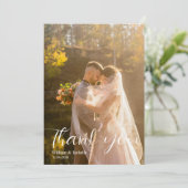 Elegant Script Modern Flat Thank You Card Dankeskarte (Stehend Vorderseite)