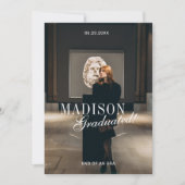 Elegant Script Modern Photo Graduation Party Einladung (Vorderseite)