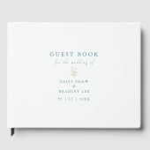 Elegant Script Modern Watercolor Daisy Gästebuch (Vorderseite)