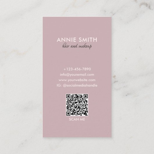  Elegant Script Monogram Marble Rose Gold Glitter Visitenkarte (Rückseite)