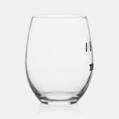 Elegant Script Monogram Mrs. Wedding Weinglas Ohne Stiel (Rechts)