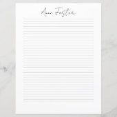 Elegant Script Monogram Personalized Stationery (Vorderseite)