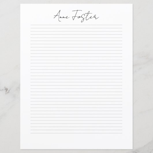 Elegant Script Monogram Personalized Stationery (Vorderseite)