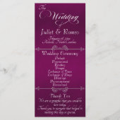 Elegant Script & Monogram - Plum Wedding Programm (Vorderseite)
