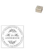Elegant Script Mr. & Mrs. Newlywed Rücksendeadress Gummistempel (Stempel)