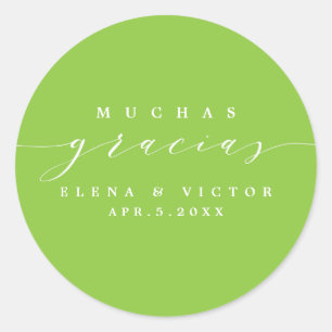 ELEGANT SCRIPT MUCHAS GRACIAS DANK IHNEN STICKER