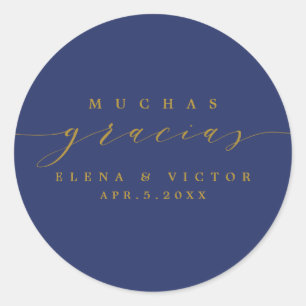 ELEGANT SCRIPT MUCHAS GRACIAS DANK IHNEN STICKER